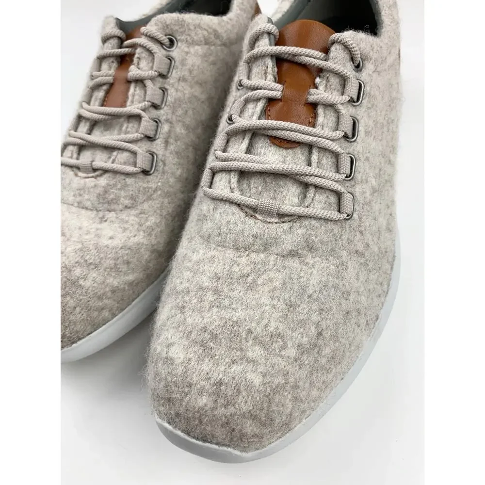 Johnston & Murphy Amherst U-Throat Casual Shoes Beige Wool Blend Sneakers Mens 9
